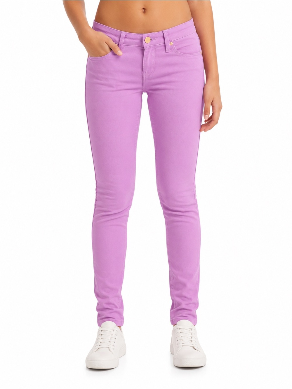 No Boundaries Low Rise Skinny Jeans Pink Orchid Stretch Size 3 NWT Juniors